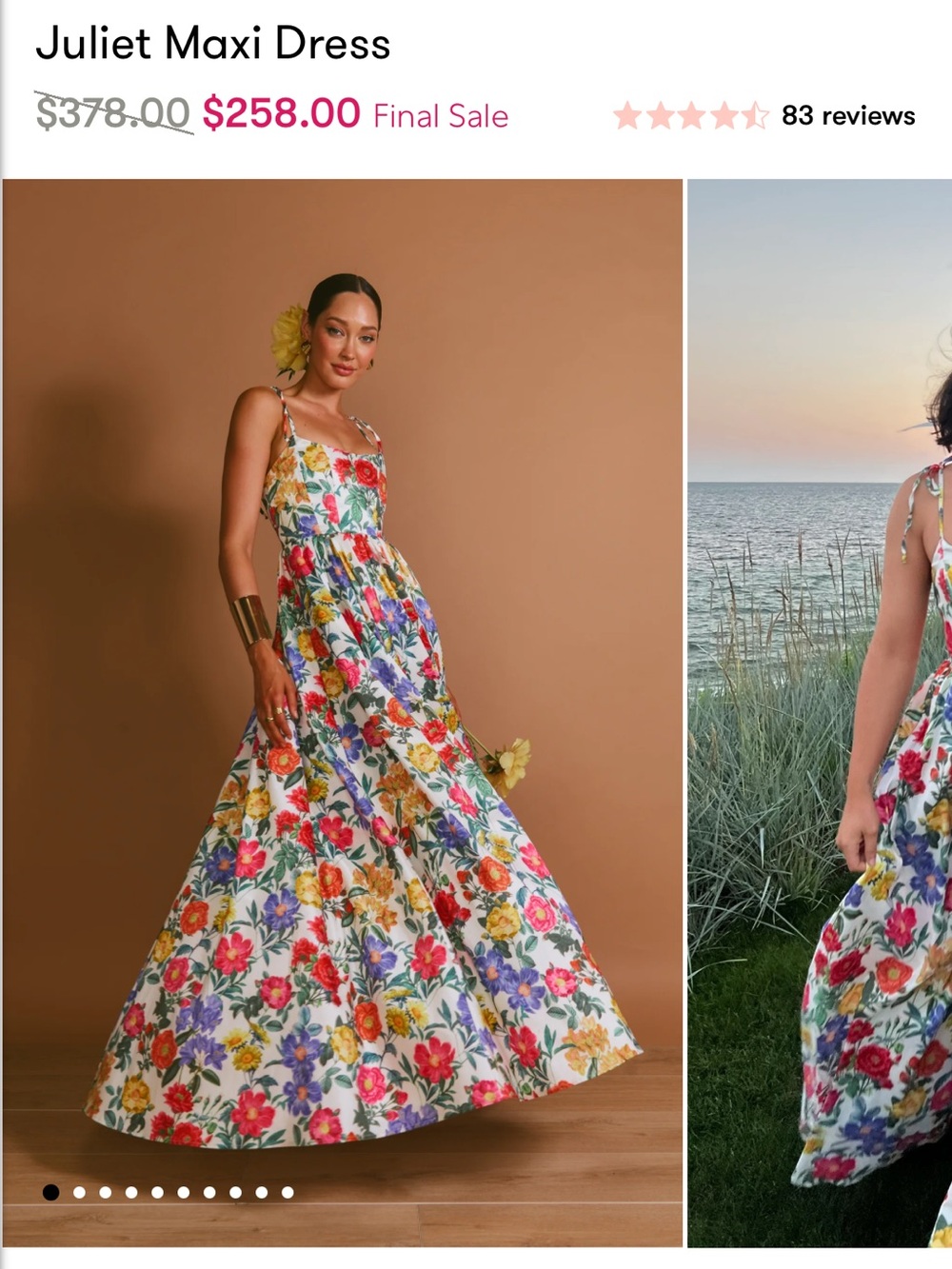 Juliet Maxi Dress - White Floral